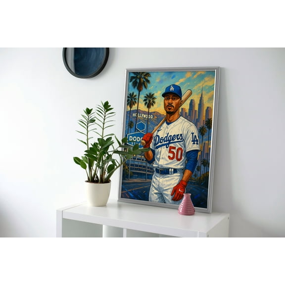 Mookie Betts Painting Poster or Canvas Wall Art