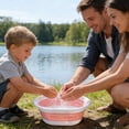 thumbnail image 7 of HAHUT Multipurpose Collapsible Wash Basin, Small Portable Foldable Dish Tub, Space Saving for Dishing, Fruit, Camping, RV, Laundry (Pink), 7 of 7