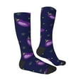 thumbnail image 3 of Balery Eggplant Printed Novelty Socks Men's Women's Crew Socks Sports Socks Knee High Socks Cotton Socks Quirky and Cool Socks, 3 of 9