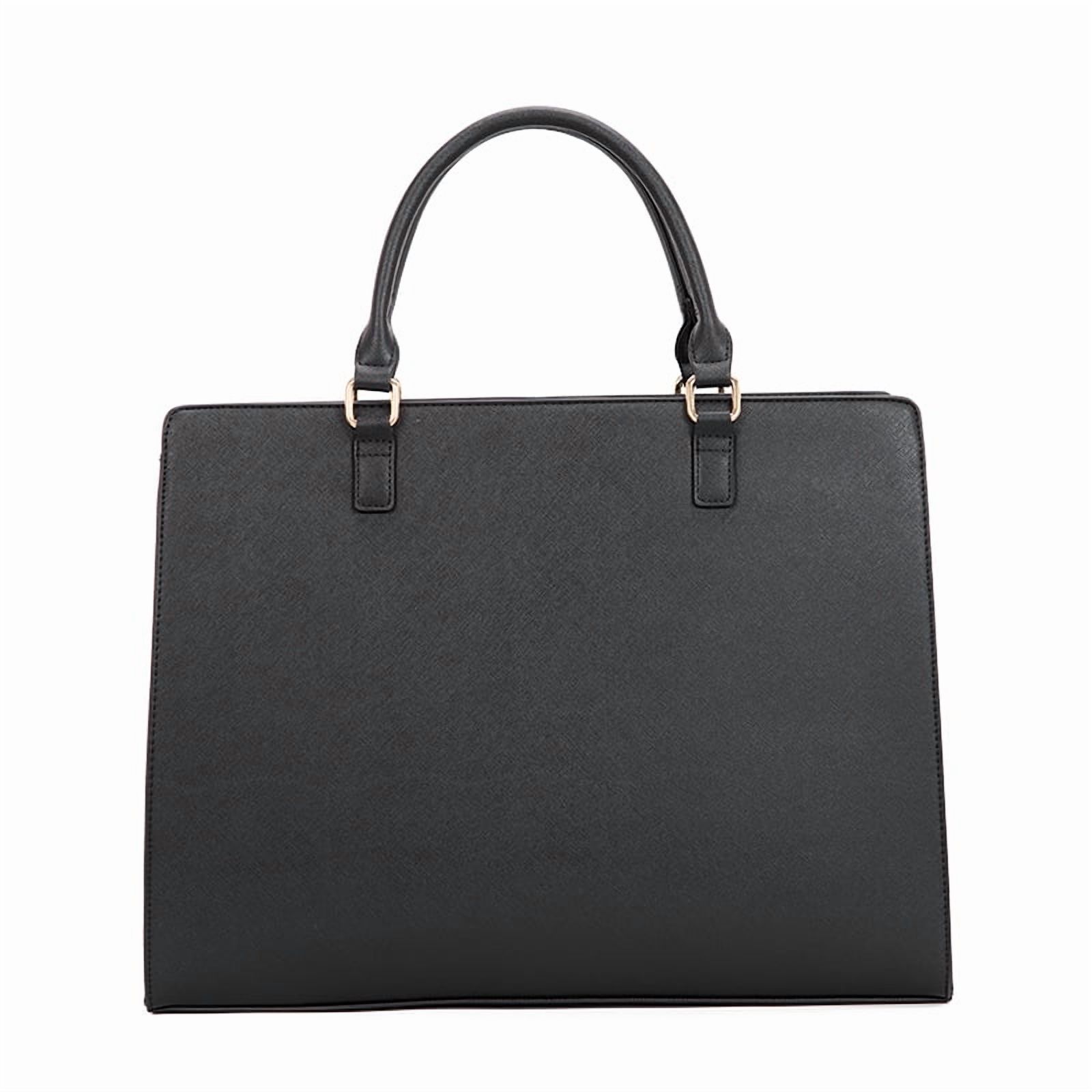 LAATIKUI Laptop Bag for Women PU Tote Bag Lightweight Business Office Handbag Work Bag Waterproof Shoulder Briefcase