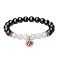 thumbnail image 1 of COAI Lotus Charm Black Tourmaline Moonstone Stone Bracelet, 1 of 5