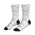 thumbnail image 4 of Crew Socks for Women Men Athletic - Cartoon Cute Rabbit Face Stars Soft Comfort Breathable Mid-Calf Sole Running Socks Womens Men, 4 of 7