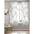 thumbnail image 2 of White Floral Curtains 63 Inch Length, Sheer Curtains for Bedroom Living Room Window Garden Floral Seasonal Botanical Blooms Rod Pocket Voile Drapes Kitchen Curtains Small Half Window 42"x63" 2 Panels, 2 of 6