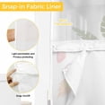 thumbnail image 3 of No Hook Children's Day Shower Curtain with Snap in Liner Set, Cartoon Painting Rainbow Rocket Butterfly Waterproof Fabric Bathroom Curtains with See Through Top Window, Hotel Style Stall 48 x 72 Inch, 3 of 9
