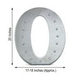 thumbnail image 6 of BalsaCircle 20" Silver 0 Marquee Number Warm White LED Lighted Sign Metal Finish Event Party, 6 of 8