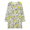 thumbnail image 2 of Lemon Pattern Loose Dress Evening Dress Summer Dresses for Women Luxury Dress Long Sleeved Dress, 2 of 4