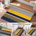thumbnail image 5 of Navy Yellow Grey Stripes Entryway Rug 2'x3'&nbsp; Non Slip Front Door Mats, Abstract Lines Geometric Modern Entrance Rugs Indoor Outdoor Carpet, Washable Floor Mats Small Area Rug for Bedroom Kitchen, 5 of 8