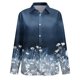 thumbnail image 2 of Blusas para las Mujeres Casual Verano Botón Sólido Delantero Cuello en V Suelto de Manga Larga Mezcla de Lino, Camisa de Vaquero Vestido de las Mujeres, 2 of 6
