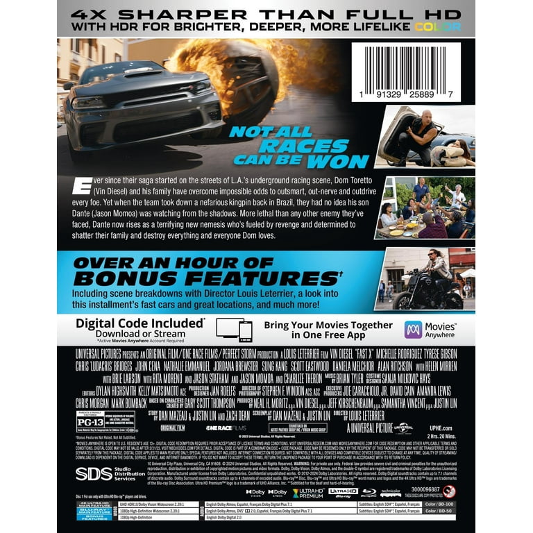 Fast X (2023) (Walmart Exclusive) (Steelbook) (4K Ultra HD +