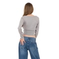 thumbnail image 4 of Forever 21 Women's Grey Cozy Chic Relaxed Sweater, V-Neck Wrap Design for Cozy Fall Layering, XS, 4 of 6