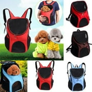 Shulemin Pet Dog Backpack Carrier for Small Dogs,Cats,Hedgehog,Soft Padded Pet Carrier Backpack Breathable Travel Mesh Bag Red