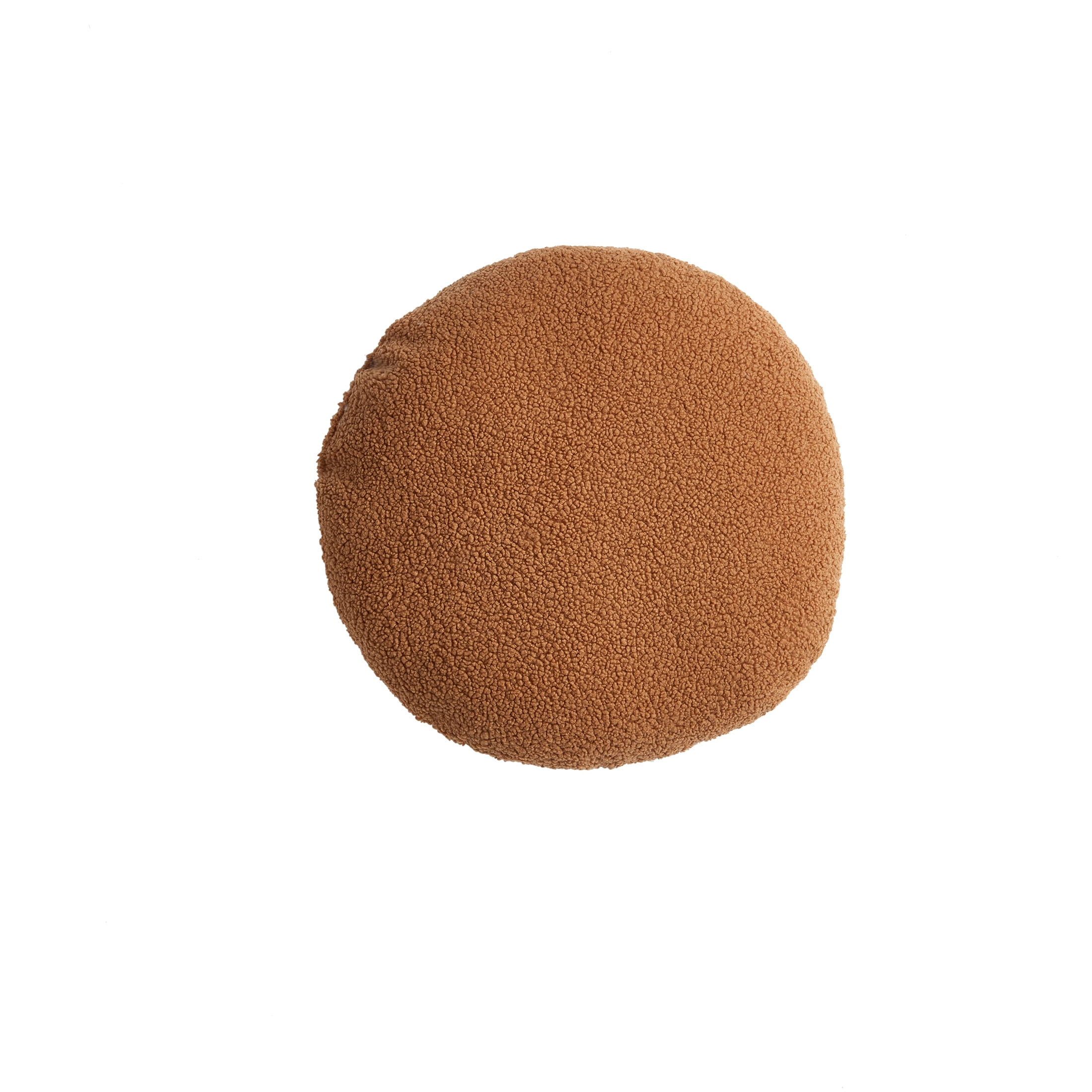 (3 pack) Mainstays Teddy 21" Round Caramel Faux Fur Decorative Pillow