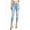 Light Denim, variant on Wax Jean Womens High Waist Cropped Distressed Skinny Jeans (1, Black)