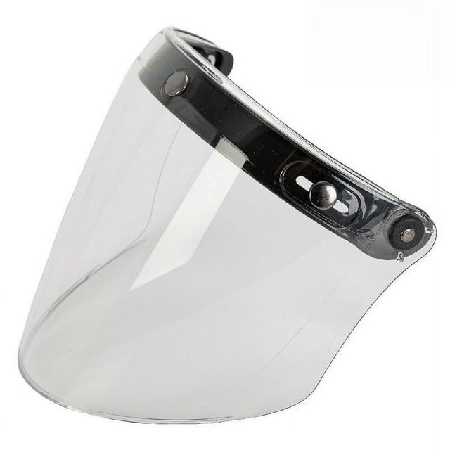 Lente de casco de motocicleta de tres botones, espejo recto universal para casco de motocicleta
