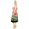 thumbnail image 2 of HAPPY BAY Women's Vintage Evening Party Midi Dress Flowy Tube Top Strapless Dresses for Women One Size Poppy, Bikes, 2 of 5