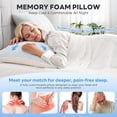 thumbnail image 4 of Cooling Bed Pillows for Sleeping 2 Pack Shredded Memory Foam Pillows Queen Size Set of 2 Adjustable Supportive Pillow for Back Stomach Side Sleepers Washable Removable Cover, 4 of 6
