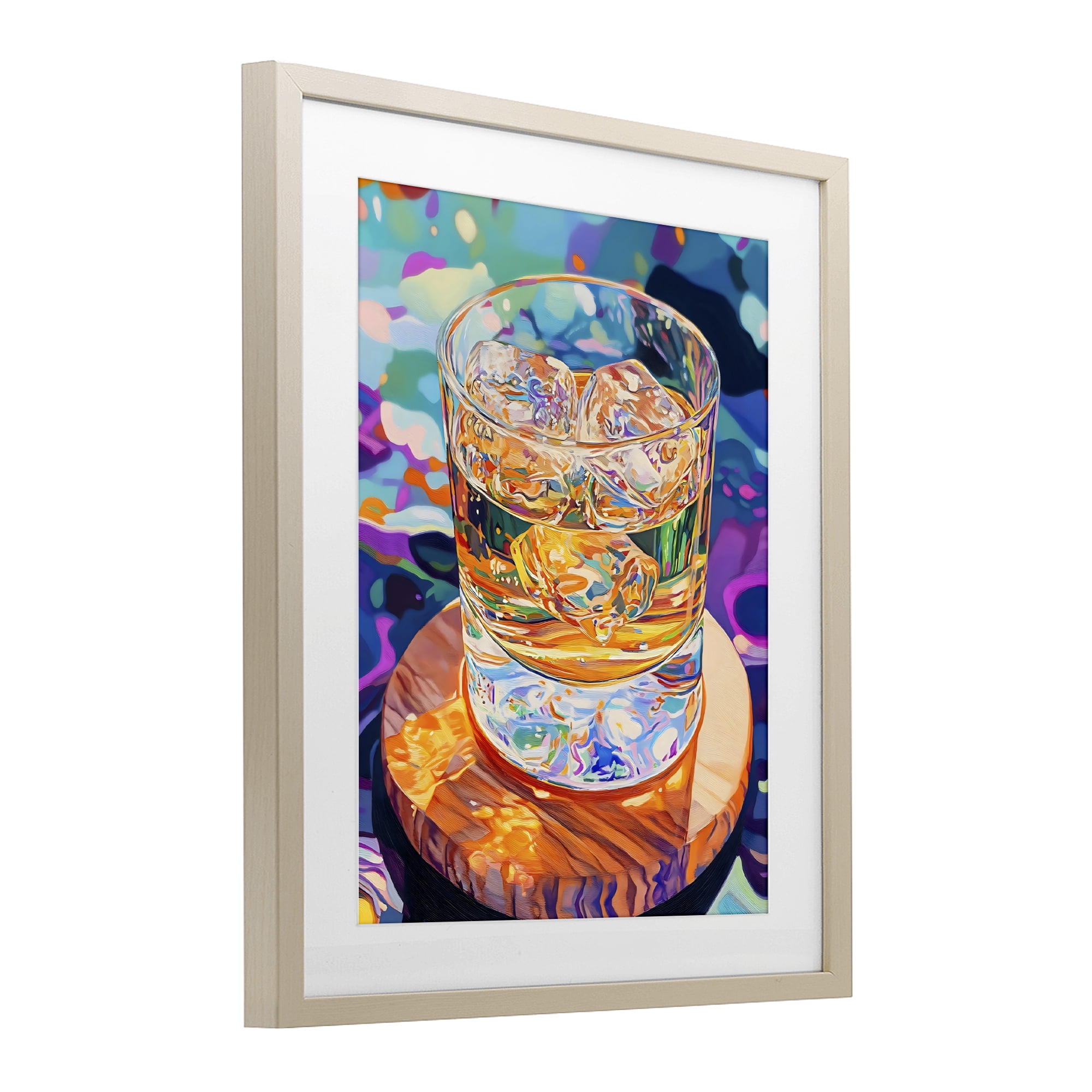 Stupell Industries Ice Cold Glass Reflections Birch Framed Print Under Glass, design by Creative Studio
