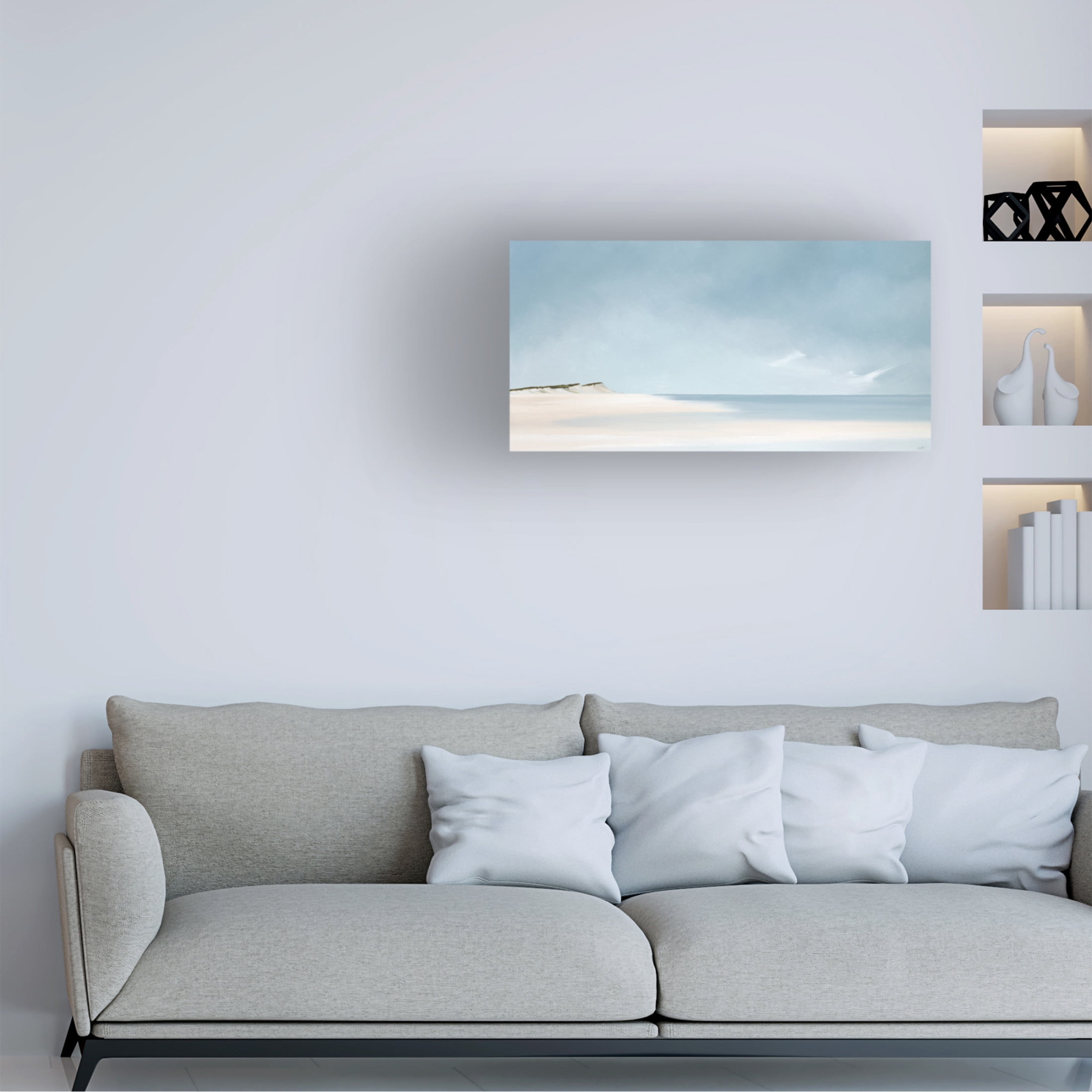 Canvas Wall Art - Rick Fleury 'Summertide' Wall Art for Living Room, Bedroom, or Office Décor by Trademark Fine Art - 32 x 16 Inches