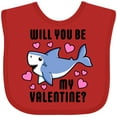 thumbnail image 3 of Inktastic Will You Be My Valentine with Cute Shark and Hearts Boys or Girls Baby Bib, 3 of 4