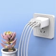 thumbnail image 3 of DEBGFS 2 in 1 Charger  120w Fast Charger Module with 2 Type-C/2 USB Ports and Cable  All in 1 Charging Adapter Wall Plug for Phone  Laptops  Tablet,white,freesize, 3 of 5