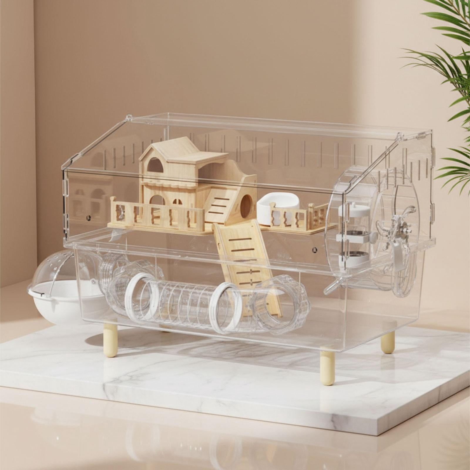 Bvdfgk Large Hamster Cage Exercise Playing House for Bunny Sugar Glider Guinea Pigs