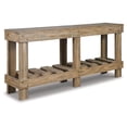thumbnail image 4 of Signature Design by Ashley Susandeer Console Sofa Table, Light Brown Solid Wood Entryway & Sofa Table with Lower Shelf, 4 of 8