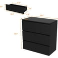 thumbnail image 2 of Homsee Modern 3-Drawer Dresser Chest, Wooden Dresser Tower with Wide Storage Space for Living Room Bedroom (Black), 2 of 18