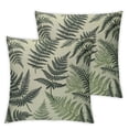 thumbnail image 2 of JRXY Sage Green Throw Pillow Cover Leaves Tropical Plant Leaf Botanical Vintage Floral  Pillow Case Soft Standard Pillow Cases with Zipper Decorative Cushion Cover for Bed,Couch 2pcs White, 2 of 6