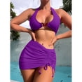 thumbnail image 2 of KIHOUT Bikini Sets Two Piece Sports Swimsuit for Women Ladies Split Body Solid Bikinis Sets, 2 of 5