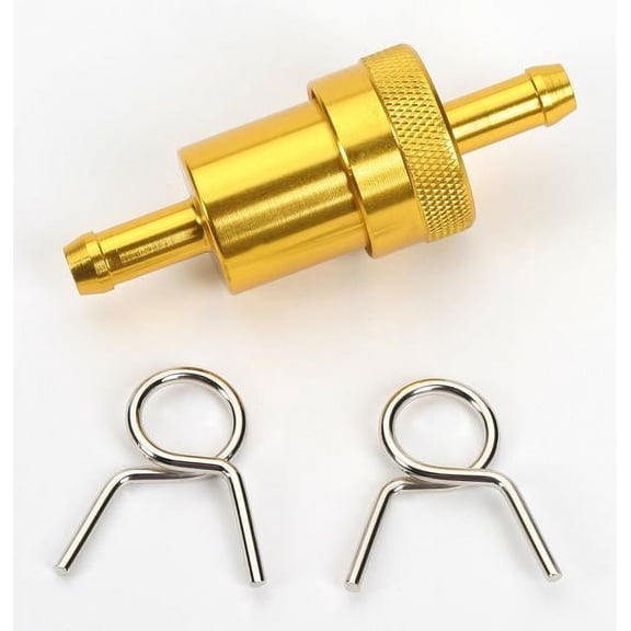 Emgo 14-34434 Aluminum Fuel Filter - 5/16in. - Gold Anodized