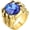 Gold Blue, variant on Men's Stainless Steel Vintage Domineering Cool 8 Dragon Claw Oval Cut Gemstone Crystal Stone Gothic Biker Signet Ring