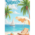 thumbnail image 3 of Tropical Beach Banner Summer Vacation Lightweight Welcome Summer with Palm Trees Relax for Beach Party Holiday Outdoor, 3 of 7