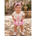 thumbnail image 3 of AceBaby Infant Baby Girl Summer Letter Embroidery Outfit Sets for 0-12M,95% Cotton, 3 of 9