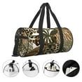 thumbnail image 3 of ZICANCN Teal Leopard Leaf Travel Duffle Bag, Sports Tote Gym Bag Weekenders Bags for Women Men, 3 of 8