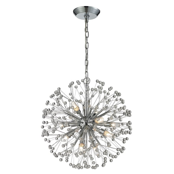 Elk Home Starburst 9-Light Polished Chrome Modern Chandelier
