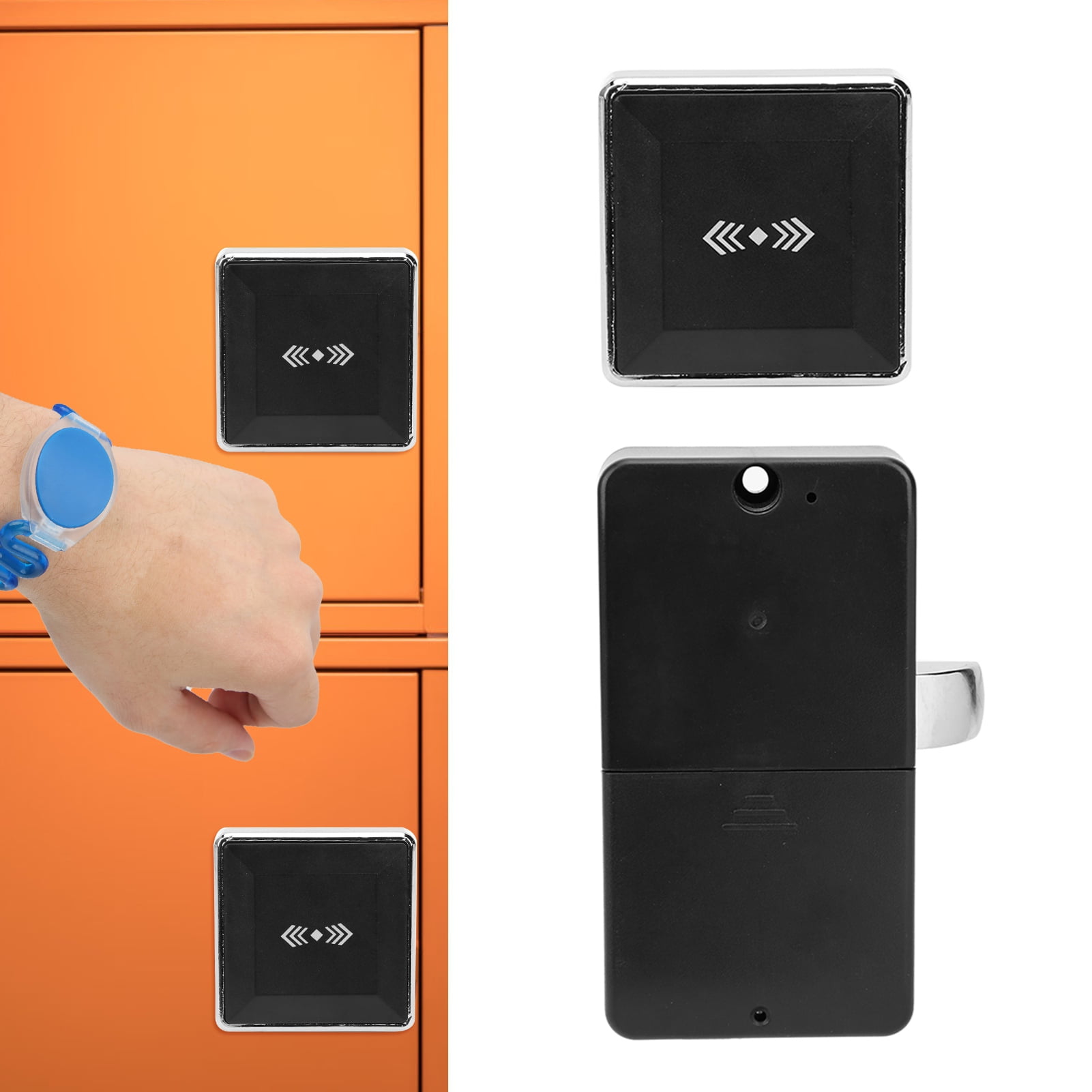 Yajisi Smart Electronic Keyless Cabinet Lock ID Card Induction Anti-Theft Door Lock for Sauna Bathroom Wardrobes File Drawers (7.87 inches / 20 cm)
