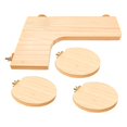 thumbnail image 4 of 4x jaula de hámster, de esquina, suministros de madera, de actividad, tablero de pie, juguete de hábitat para Chinchilla, Animal Fernando Soporte de percha de plataforma para pájaros, 4 of 8