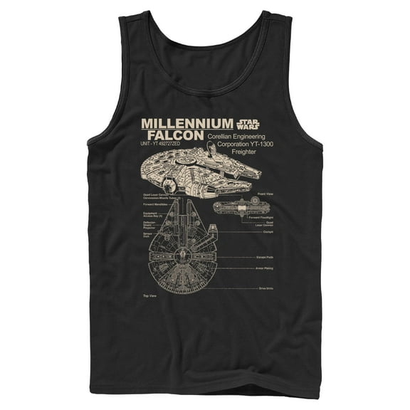 Mens Star Wars Corellian Freighter Tank Top
