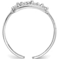 thumbnail image 2 of 14K White Gold Cz Toe Ring Made In United States k1532, 2 of 5