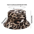 thumbnail image 5 of XYIYI Lindo sombrero de cubo para playa, sombreros de pescador para mujer, reversible de doble cara, 5 of 5