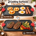 thumbnail image 5 of MoonTrek Cast Iron Reversible Grill and Griddle Pan, 20" x 10", 5 of 7