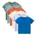 thumbnail image 6 of Bellafa 3-Pack Short Sleeve Little Boy & Girls T-Shirts Toddler Multicolor Cotton Tops Shirt Summer Beach Casual Tops Tee 1-9 Years Kids, 6 of 6