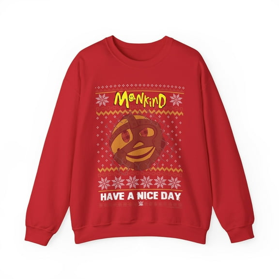 Mankind Have a Nice Day Red Christmas Sweater Sweatshirt