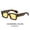Hawksbill Frame Yellow Tablets, variant on Thick Frame PC Sunglasses for Women Men, Versatile Square Fashion Sunglasses for Travel, Driving, Party, Outdoor Activities
