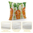 thumbnail image 4 of SHANXI  Pillow Cover Five Watercolor Carrots Decorations Holiday Farmhouse Spring Pillow Case Decor for Home Sofa Couch 12x12in, 4 of 5