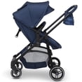 thumbnail image 3 of GAP babyGap 2-in-1 Carriage Stroller - Car Seat Compatible - Easy One-Handed Fold - Lightweight Stoller with Oversized Canopy & Reclining Seat - Made with Sustainable Materials, Navy Camo, 3 of 5