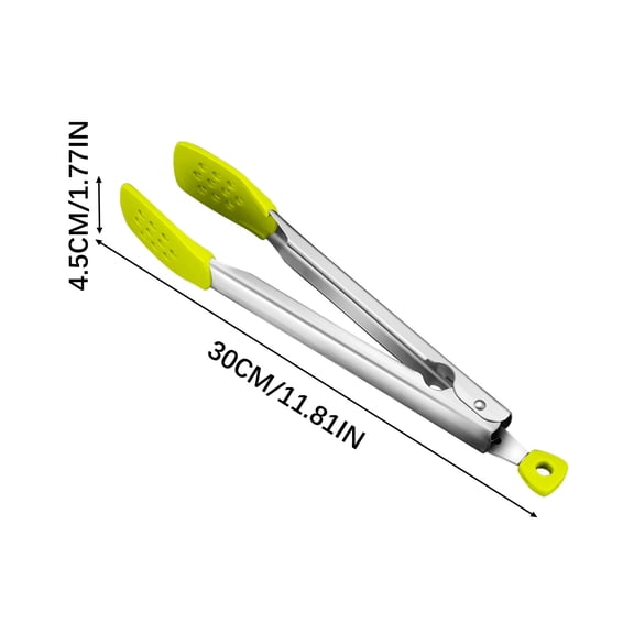 Rkxzt Barbecue Tongs 12-Inch Kitchen Tongs with Silicone Tips Non-Stick Heat Resistant 480°F Stainless Steel Cooking Tongs for Grilling Serving Salad