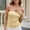 Yellow, variant on Hueook Women Tank Tops Open Back Tops Women's Solid Color Trendyable Trend Chest Hugging Backless Strapless Tops Army Green XL
