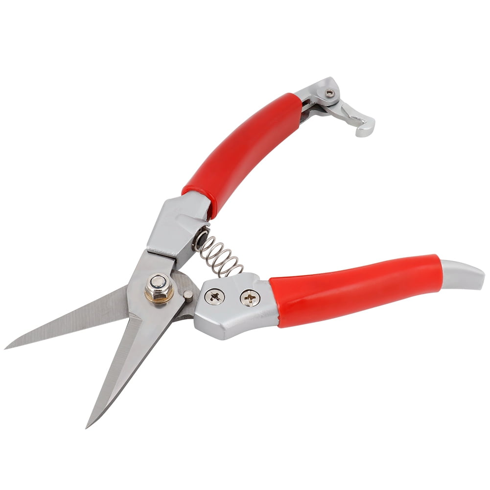 Plant Pruning Scissors Red Handle Straight Pruning Shears Hand Pruner (Painting Process)