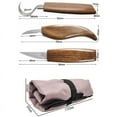 thumbnail image 6 of Professional Wood Carving Kit, Double Bevel Sloyd Hook Knife Set For Spoons Bowls Cups Carving, Includes Ergonomic Black Walnut Wood Handle &amp; Chrome Vanadium Alloy Steel, 6 of 6